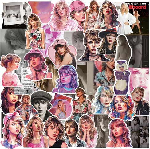 50 PCS Singer Song Lyrics Sticker, Sticker for Water Bottles, Music Motivational Stickers, Fashion Singer Vinyl Stickers, Music Themed Party Decorations, Gifts for Music Lovers Musicians in Saudi Arabia