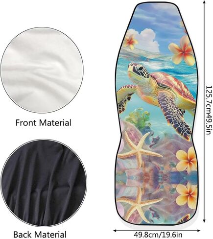 Cute Sea Turtle Print Car Front Seat Cover 2 Piece Vehicle Interior Cover Protector Decor Accessory Seat for SUV Truck Van Sedan in Saudi Arabia
