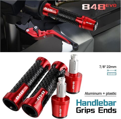 Logo for Ducati 848 EVO 2007 2008 2009 2010 2012 2013 2014 Handle Bar Handlebar Grip End Cover Cap Hand Grips in Saudi Arabia