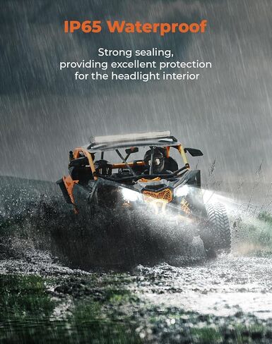 KEMIMOTO X3 LED المصابيح الأمامية لتجميع المصابيح الأمامية، مصباح الرأس الأيمن الأيسر عالي/منخفض الشعاع متوافق مع Can Am Maverick X3 Max XDS XRS R Turbo DPS 2017-2025، استبدل 710004658 710004659 in Kuwait