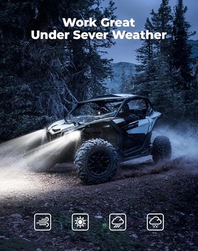 KEMIMOTO X3 LED المصابيح الأمامية لتجميع المصابيح الأمامية، مصباح الرأس الأيمن الأيسر عالي/منخفض الشعاع متوافق مع Can Am Maverick X3 Max XDS XRS R Turbo DPS 2017-2025، استبدل 710004658 710004659 in Kuwait