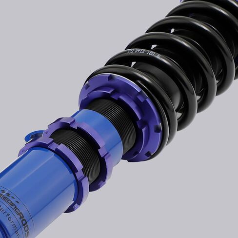 maxpeedingrods Coilovers لسيارات BMW E46 1998-2006 316i 318d 320i، 323i 325i 328i 330i، طقم تعليق كويلوفيرز قابل للتعديل للارتفاع، دعامات ممتصة للصدمات محددة مسبقًا، طقم خفض أزرق in Saudi Arabia