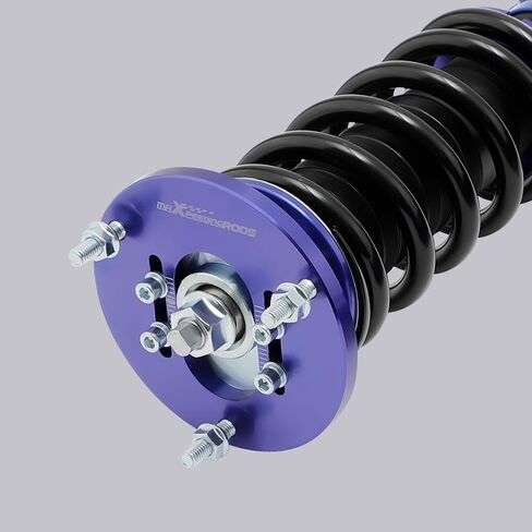maxpeedingrods Coilovers لسيارات BMW E46 1998-2006 316i 318d 320i، 323i 325i 328i 330i، طقم تعليق كويلوفيرز قابل للتعديل للارتفاع، دعامات ممتصة للصدمات محددة مسبقًا، طقم خفض أزرق in Saudi Arabia