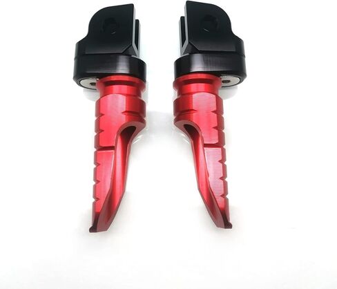 MZS Motorcycle Foot Pegs, Adjustable Front Footpegs Rider Footrest Rest Pedal CNC Red Compatible with GROM Monkey CBR 600 F2 F3 F4 F4I CBR600RR CBR650F CBR650R CBR1000RR CBR1100XX VFR800 VFR1200F in Saudi Arabia