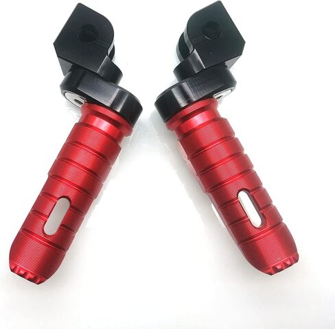 MZS Motorcycle Foot Pegs, Adjustable Front Footpegs Rider Footrest Rest Pedal CNC Red Compatible with GROM Monkey CBR 600 F2 F3 F4 F4I CBR600RR CBR650F CBR650R CBR1000RR CBR1100XX VFR800 VFR1200F in Saudi Arabia