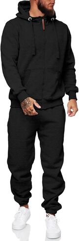 بدلة رياضية بغطاء للرأس للرجال مكونة من قطعتين بدلة رياضية من الصوف غير رسمية طقم بدلات رياضية للركض في الهواء الطلق in Kuwait