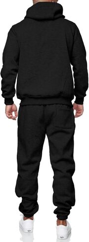 بدلة رياضية بغطاء للرأس للرجال مكونة من قطعتين بدلة رياضية من الصوف غير رسمية طقم بدلات رياضية للركض في الهواء الطلق in Kuwait