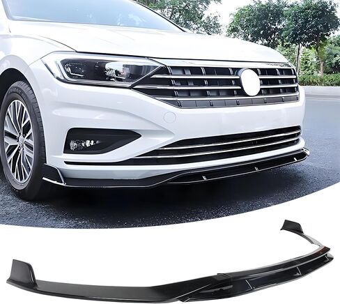 المصد الأمامي للشفاه الفاصل سبويلر مناسب لسيارة Volkswagen VW Jetta MK6.5 2015-2018 EX/LX/Touring/Sport أسود لامع 3 قطع ملحقات طقم هيكل الذقن الهوائي in Saudi Arabia