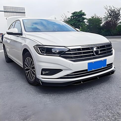 المصد الأمامي للشفاه الفاصل سبويلر مناسب لسيارة Volkswagen VW Jetta MK6.5 2015-2018 EX/LX/Touring/Sport أسود لامع 3 قطع ملحقات طقم هيكل الذقن الهوائي in Saudi Arabia