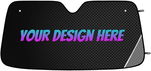 Custom Car Windshield Sunshade with Photo & Text, Personalized Foldable Sun Shield Keep Your Vehicle Cool in Saudi Arabia