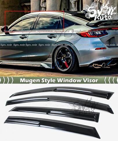 يناسب 2022-2026 هوندا سيفيك هاتشباك JDM Mugen Style حاجب نافذة واقي المطر تنفيس in Saudi Arabia