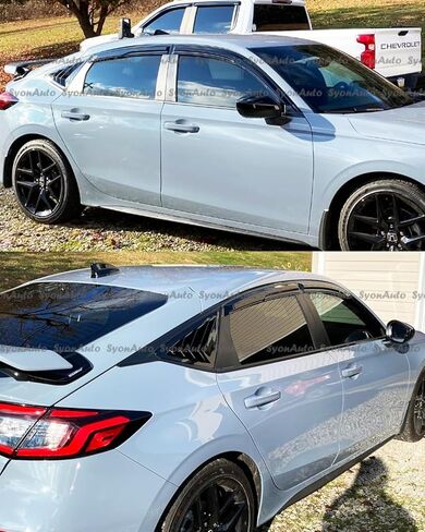 يناسب 2022-2026 هوندا سيفيك هاتشباك JDM Mugen Style حاجب نافذة واقي المطر تنفيس in Saudi Arabia