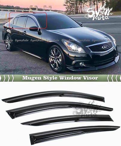 يناسب 2007-2015 إنفينيتي G35 G37 G25 سيدان JDM 3D Mugen Style نافذة قناع تنفيس in Saudi Arabia
