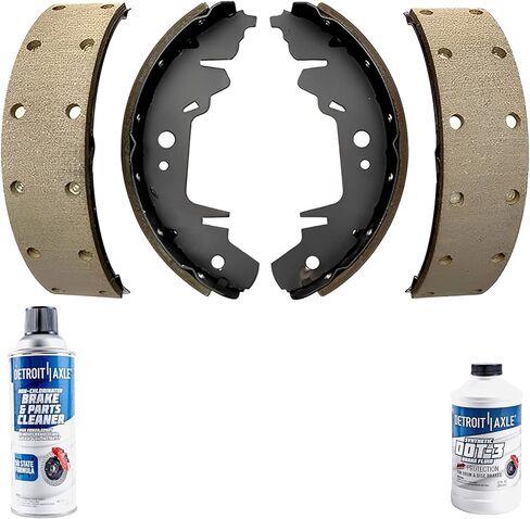 Detroit Axle - Rear Brake Shoes for Chrysler Town & Country Plymouth Grand Voyager Dodge Caravan, Semi-metallic Brake Shoes Replacement in Saudi Arabia