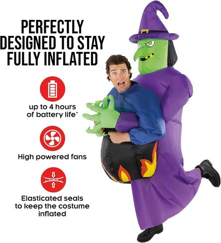 Morph Inflatable Witch Costume, Witch Adult Costume Inflatable, Halloween Costumes Adult, Halloween Costumes for Adults in Saudi Arabia