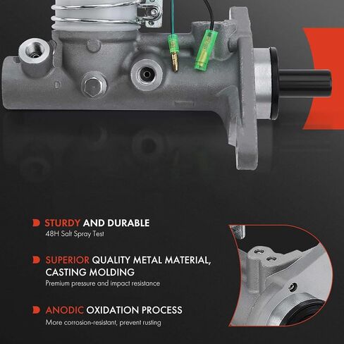 A-Premium Brake Master Cylinder with Reservoir and Cap Compatible with Honda Vehicles - Civic 1988-1991/1993-1995, Civic del Sol 1994, CRX 1990-1991 - Replace OE# 46100SH3G12, 46100SH3G13 in Saudi Arabia