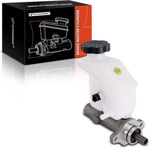 A-Premium Brake Master Cylinder with Reservoir and Sensor Compatible with Kia Vehicles - Rio 2006-2011, Rio5 2006-2011, 4-Wheel ABS, Manual Transmission - Replace# 585101G110 in Saudi Arabia