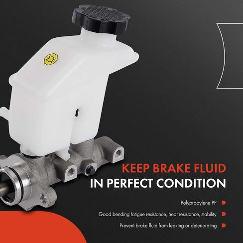 A-Premium Brake Master Cylinder with Reservoir and Sensor Compatible with Kia Vehicles - Rio 2006-2011, Rio5 2006-2011, 4-Wheel ABS, Manual Transmission - Replace# 585101G110 in Saudi Arabia