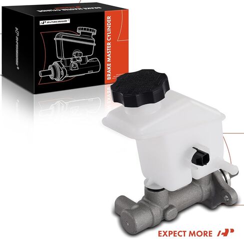 A-Premium Brake Master Cylinder with Reservoir and Sensor Compatible with Kia Vehicles - Rio 2006-2011, Rio5 2006-2011, 4-Wheel ABS, Manual Transmission - Replace# 585101G110 in Saudi Arabia