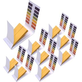 4 عبوات من شرائط اختبار درجة الحموضة العالمية 1-14 ورق اختبار ورق اختبار عباد الشمس 320 شريطًا لتجارب اللعاب والبول والماء والتربة والكيمياء in Kuwait