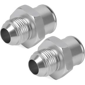 Pair SBC 10AN Valve Cover Adapter Aluminum Fittings for Push-In Grommet (Silver) in Saudi Arabia