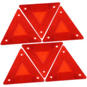 6pcs Slow Moving Vehicle Triangle Warning Signs Vehicle Triangle Reflectors Grade Reflective Easy to Install in Kuwait