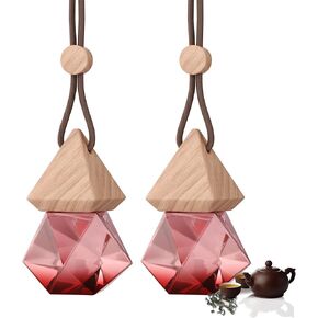 Car Air Freshener Hanging, 2 Pcs Gardenia Scent Drift Car Air Freshener, Wooden Fragrance Expanding Bottle Cap, 10ml Per Bottle, Used for Car Decoration and Fresh Air (Gardenia) in Kuwait
