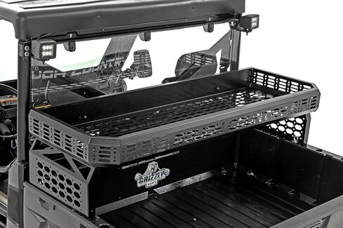 رف شحن فوق السرير من Rough Country لـ Polaris Ranger/Can-Am Defender (2017-2022) - يضيف مساحة تخزين مرتفعة، وجوانب لوحة مولي، وسهولة التركيب بمسامير in Saudi Arabia