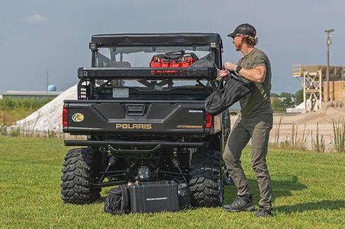 رف شحن فوق السرير من Rough Country لـ Polaris Ranger/Can-Am Defender (2017-2022) - يضيف مساحة تخزين مرتفعة، وجوانب لوحة مولي، وسهولة التركيب بمسامير in Saudi Arabia