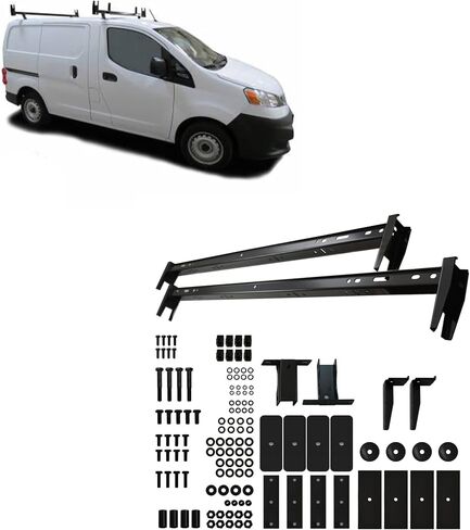 Black Horse Off Road Black Universal two BARS Steel Roof Ladder Rack Utility Adjustable Cross Bars with Stopper Fit Most Commercial Vans Without Rain Gutters 600 lbs. Weight Capacity in Saudi Arabia