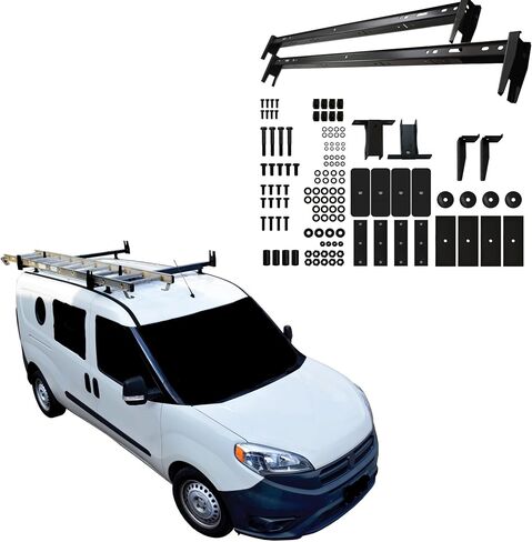 Black Horse Off Road Black Universal two BARS Steel Roof Ladder Rack Utility Adjustable Cross Bars with Stopper Fit Most Commercial Vans Without Rain Gutters 600 lbs. Weight Capacity in Saudi Arabia