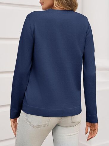 Saodimallsu Womens Fall Crew Neck Sweaters Cozy Knit Long Sleeve Lightweight Tops Basic Business Casual Outfits in Saudi Arabia