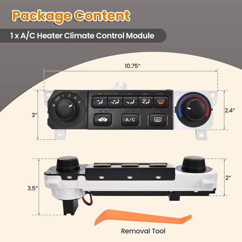 79600-S84-A21ZA A/C Heater Climate Control Module Compatible with Honda Accord 2001 2002 2.3L 3.0L HVAC Control Panel Replace# 79600S84A21ZA in Kuwait