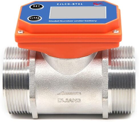 1PCS Industrial Intelligent Digital Display Flowmeter High-Precision Sewage Pipe Sensor Liquid Meter Stainless Steel Internal Teeth(ZJSUS-BT01-DN20) in Saudi Arabia