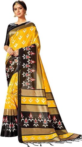 Elina fashion Pack of Two Sarees for Women Mysore Art Silk Printed Indian Wedding Saree | Diwali Gift Sari in Saudi Arabia