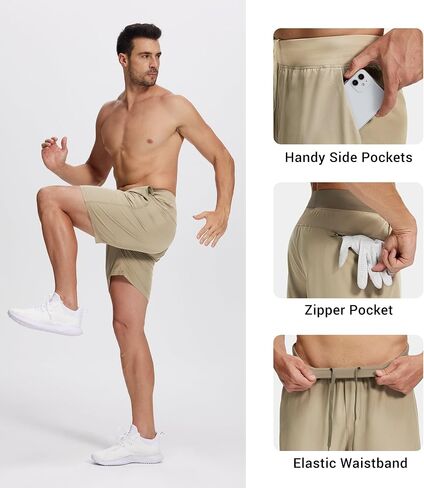 Men's 7" Athletic Shorts Quick Dry Running Shorts Lightweight Hiking Shorts with Pockets in Saudi Arabia