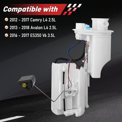 مجموعة وحدة مضخة الوقود الكهربائية E9090M مناسبة لـ 2012-2017 Toyota Camry L4 2.5L، لـ 2013-2018 Avalon L4 2.5L، لـ 16-17 Lexus ES350 V6 3.5L SP9169M 7702006282 7702006286 7702006302 FG1969 P76754M in Kuwait