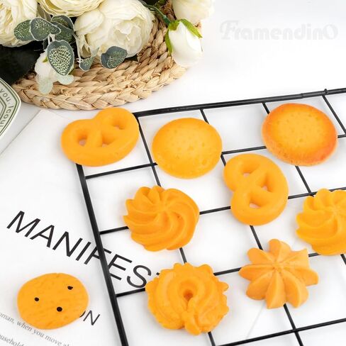 Framendino, 60 Pack Artificial Mini Cookies Fake Pastries Food Simulated Biscuits Lifelike Crackers Model Display Photography Props in Saudi Arabia