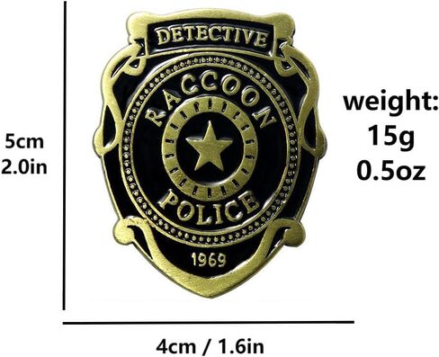 Sheriff Police Badge Pin - RE Police & Cowboy Honor Stars Accessories - Cosplay Costume Gift for Women Men in Saudi Arabia