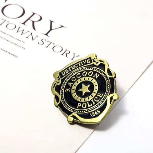 Sheriff Police Badge Pin - RE Police & Cowboy Honor Stars Accessories - Cosplay Costume Gift for Women Men in Saudi Arabia
