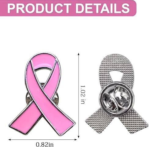 20 قطعة دبابيس التوعية الرسمية بسرطان الثدي دبابيس التلبيب الشريط الوردي أزرار لمستلزمات الأنشطة الخيرية in Kuwait