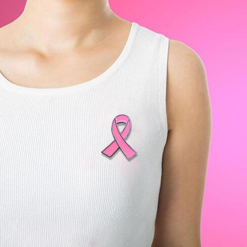 20 قطعة دبابيس التوعية الرسمية بسرطان الثدي دبابيس التلبيب الشريط الوردي أزرار لمستلزمات الأنشطة الخيرية in Kuwait