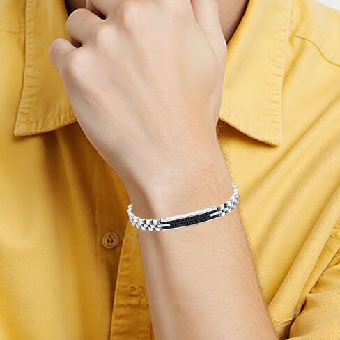 Bracelets for Men, Stylish Beaded Bracelet, Adjustable Clasp Stainless Steel Bracelets for Men,Jewelry Presents for Men & Women in Saudi Arabia