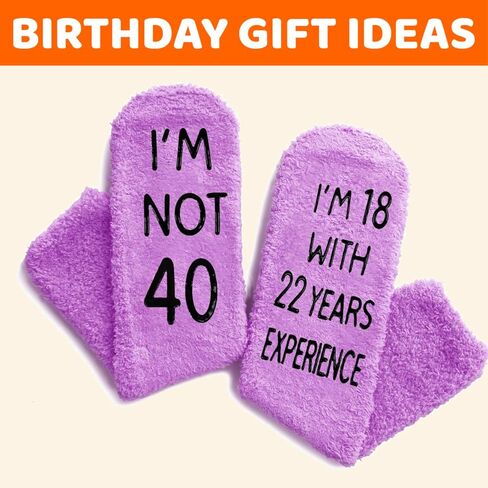 HAPPYPOP 40th Birthday Gifts for Women - Novelty Socks for 40 Year Olds, 40 Year Old Birthday Gifts Ideas in Saudi Arabia