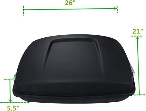 TCMT 5.5" Razor Motorcycle Trunk Backrest Pad Two Up Mounting Rack Fit For Harley 2014-2025 Touring CVO Road King Road Glide Street Glide Electra Glide Pack in Saudi Arabia
