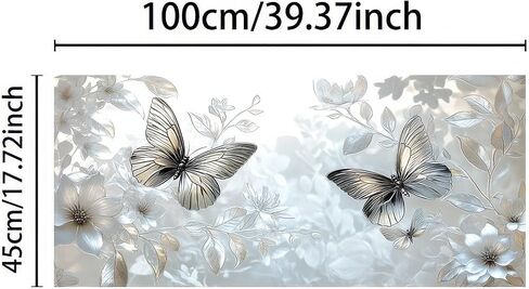Flower Window Privacy Film 39.3×17.7 Inchs Rainbow Window Film Floral and Butterfly Removable Static Cling Stickers for Living Room Office and Bathroom Anti-UV Sun Blocker Heat Control in Saudi Arabia