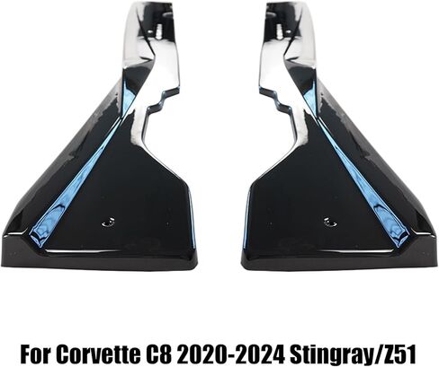 قطعتان من التنانير الجانبية لسيارة Corvette C8 2020-2025 Stingray&Z51 طقم هيكل لوحة الروك ملحقات لوحة التمديد ABS MXT Style (أسود لامع) in Kuwait