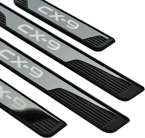 GZBFTDH Car Door Entry Guard, Parts for Mazda cx-9 cx9 2016-2022 Kick Panels Guard Scuff Plate 4PCS, Stainless Steel with abs Car Door Sill Protector Cover, Auto Interior Accessories (red) in Kuwait