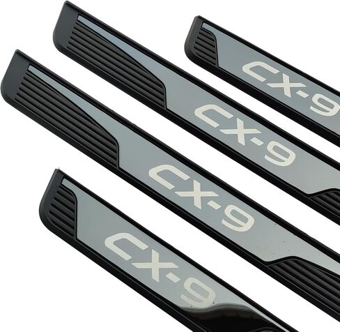 GZBFTDH Car Door Entry Guard, Parts for Mazda cx-9 cx9 2016-2022 Kick Panels Guard Scuff Plate 4PCS, Stainless Steel with abs Car Door Sill Protector Cover, Auto Interior Accessories (red) in Kuwait