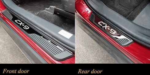 GZBFTDH Car Door Entry Guard, Parts for Mazda cx-9 cx9 2016-2022 Kick Panels Guard Scuff Plate 4PCS, Stainless Steel with abs Car Door Sill Protector Cover, Auto Interior Accessories (red) in Kuwait